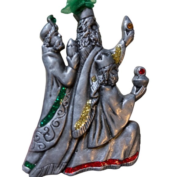 Gloria Duchin Pewter Crystal Wisemen Christmas Ornament 2006 - Picture 3 of 6